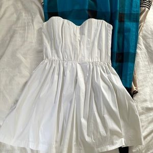 ZARA white strapless sweetheart dress size M